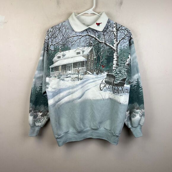 Vintage 90s  National WildLife Federation Artisans Cardinal Crewneck Size: S - Picture 1 of 8